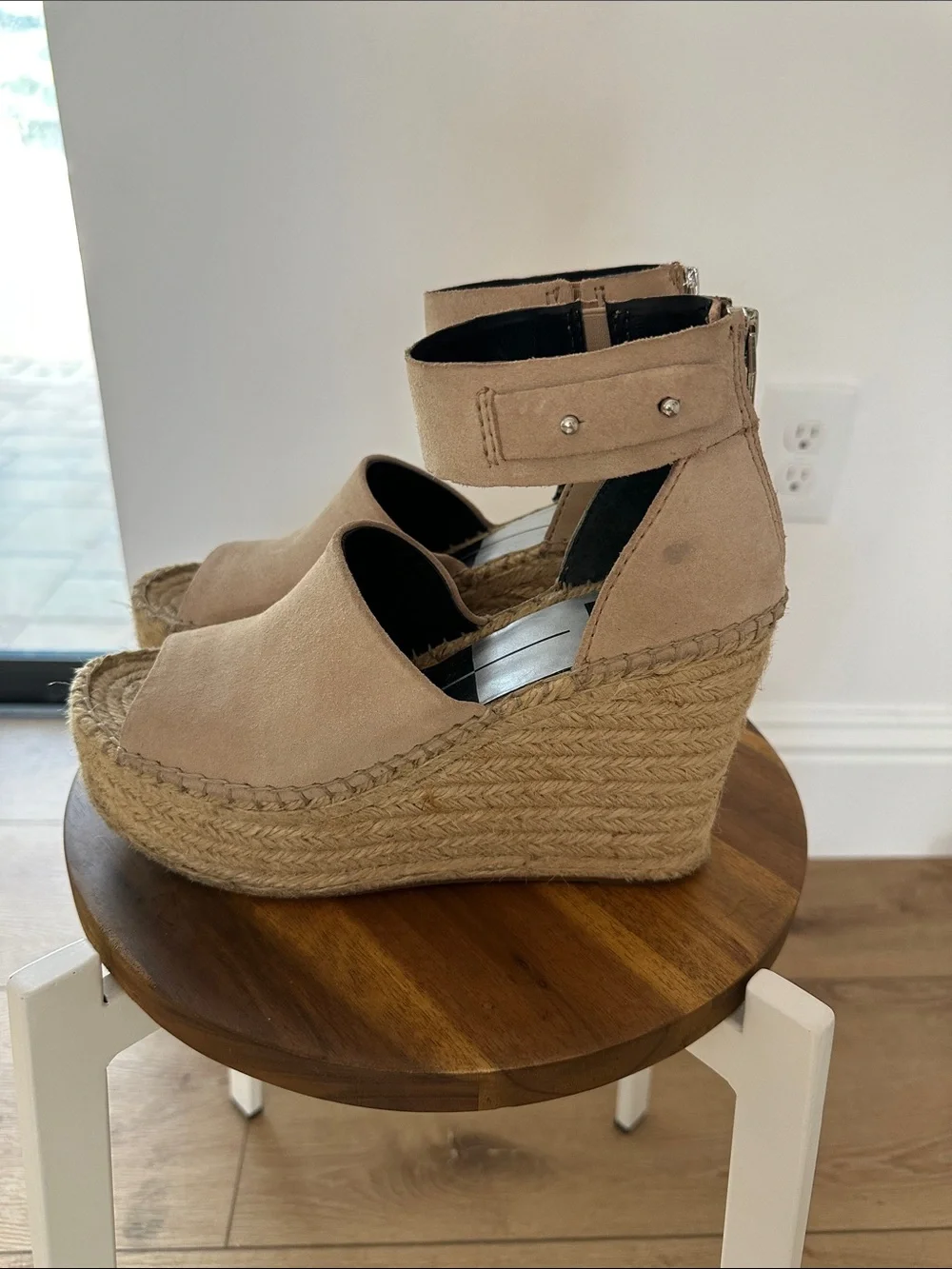 Dolce Vita Tan Suede Espadrille Wedge Sandals